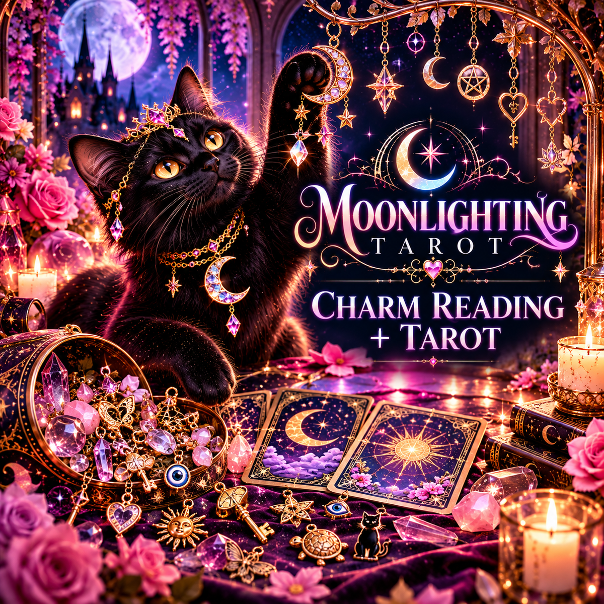 Moonlit Charm & Tarot Session